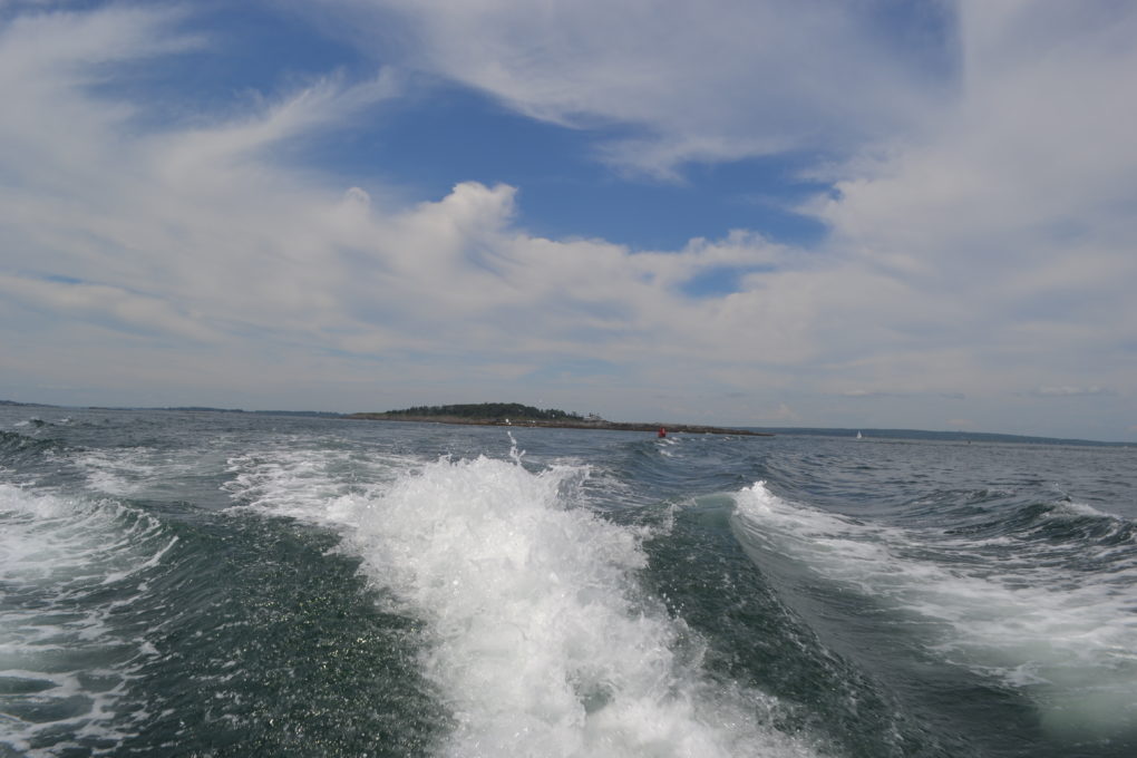 Leaving Peary's Eagle Island & Heading for Bailey's Island