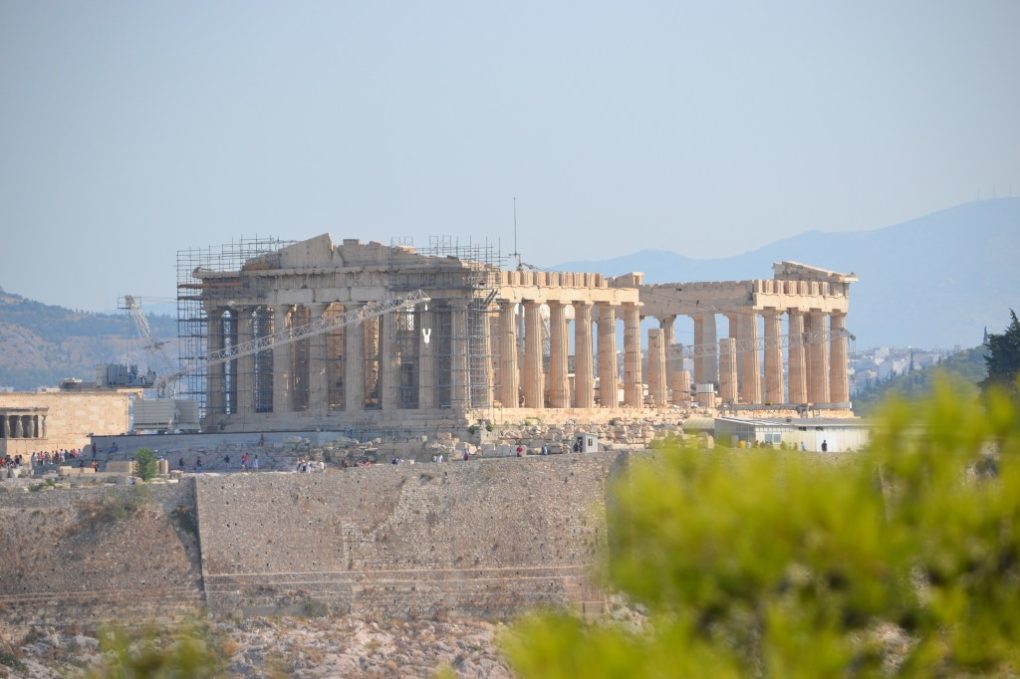 The Parthenon atop the Athenian Acropolis