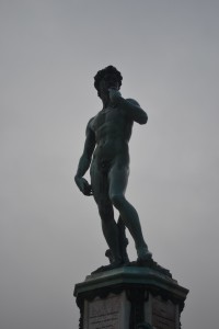 Bronze Statue of David overlooking the City